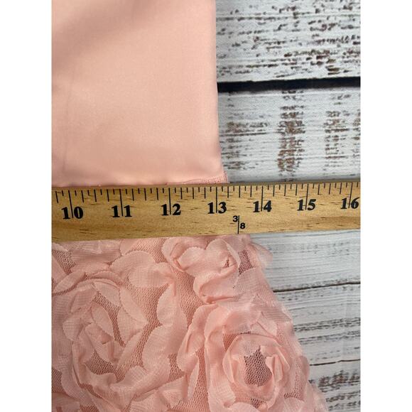 ANGEL BIBA Annalyn Strapless Mini Dress Pink NEW Floral Lace Fairy Princess S - Picture 10 of 13